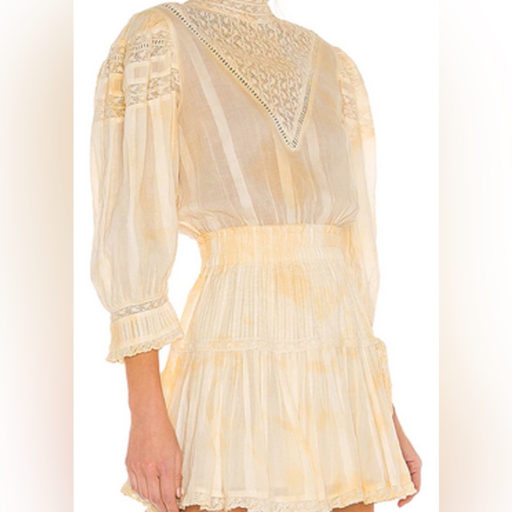 LoveShackFancy Viola Dress in Lemon Drop - Picture 2 of 8